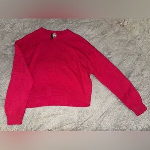 H&M Vibrant Pink Crew Neck Sweater